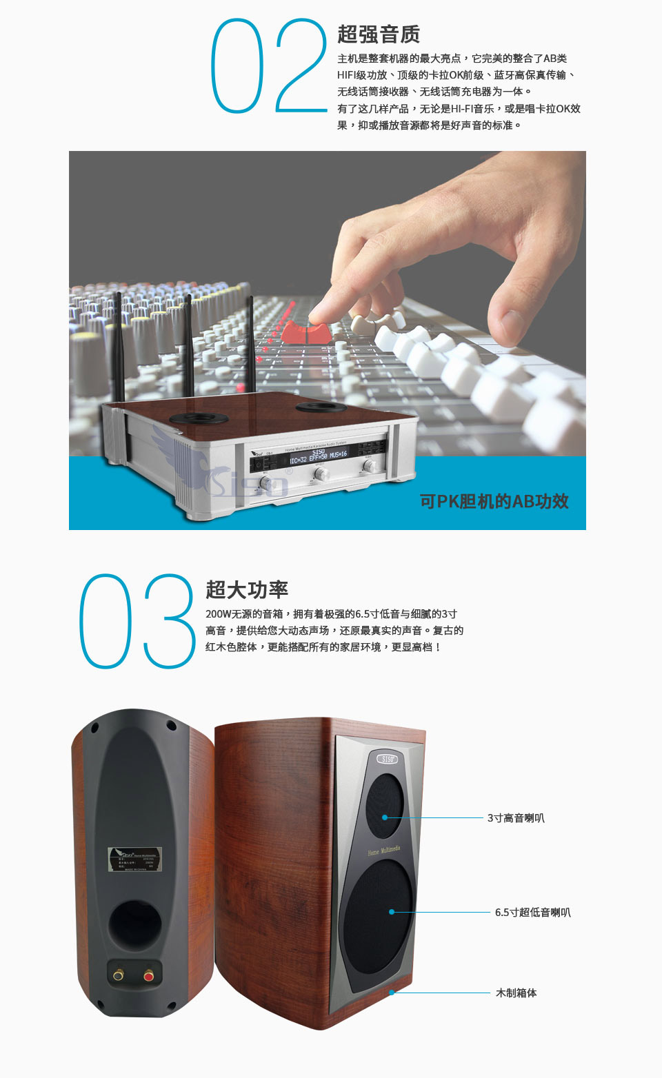 崔帕斯出品 家庭多媒体卡拉OK系统 CS-2.0